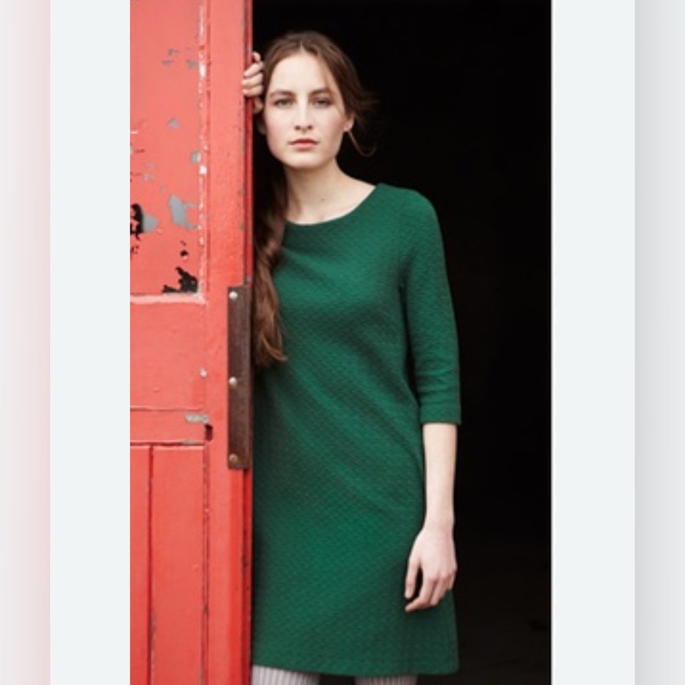 Ganni textured sheath dress